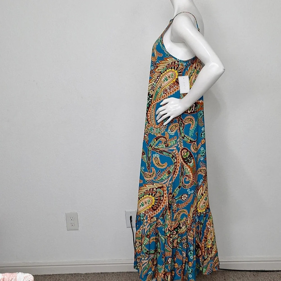 1. State NEW Psychedelic Paisley Bohemian Hippie 70's Inspired Maxi Dress Size S - Picture 4 of 9